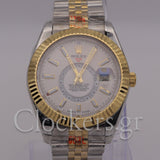 SKY-DWELLER 2-TONE WHITE GOLD DIAL STICK MARKERS JUBILEE