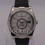 SKY-DWELLER WHITE DIAL AUTOMATIC MEN'S RUBBER