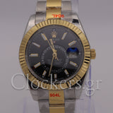 SKY-DWELLER 2-TONE BLACK DIAL STICK MARKERS