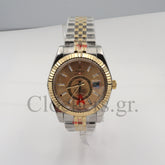 SKY-DWELLER 2-TONE BLACK GOLD DIAL STICK MARKERS jubilee