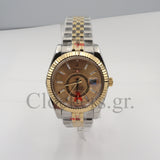 SKY-DWELLER 2-TONE BLACK GOLD DIAL STICK MARKERS jubilee
