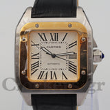 SANT0S DE CARTIER AUTOMATIC, YELLOW GOLD AND STEEL, TWO