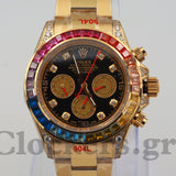 C0SMOGRAPH DAYT0NA BLACK DIAL GOLD RAINBOW 40MM