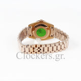 DATEJUST 31MM ROSE GOLD OYSTER BROWN DIAL RHOMAN MARKERS