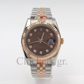 DATEJUST 36MM 2-TONE ROSE GOLD JUBILEE BRONZE DIAL DIAMONDS MARKERS