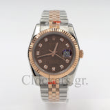 DATEJUST 36MM 2-TONE ROSE GOLD JUBILEE BRONZE DIAL DIAMONDS MARKERS