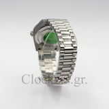 DAY-DATE II 40MM BEZEL DARK RODHIUM DIAL LINE MOTIF STICK MARKERS