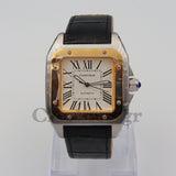 SANT0S DE CARTIER AUTOMATIC, YELLOW GOLD AND STEEL, TWO