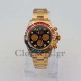 C0SMOGRAPH DAYT0NA BLACK DIAL GOLD RAINBOW 40MM