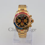 C0SMOGRAPH DAYT0NA BLACK DIAL GOLD RAINBOW 40MM