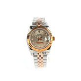 DATEJUST 31MM 2-TONE GOLD PINK JUBILEE GRAY DIAL DIAMONDS MARKERS CLONE