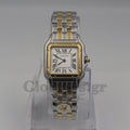 Cartier Panthère 2 Row 18k Gold Steel  Date Roman Dial with