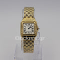 CARTIER PANTHÈRE  18K GOLD  DATE ROMAN DIAL WITH