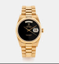 PRESIDENT DAY-DATE 18K WATCH BLACK ONYX DIAL 118208