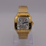 CARTIER SANTOS NEW 2023 SANTOS DE CARTIER SKELETON  GOLD