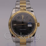 DATEJUST 36 MM 2-TONE  FLUTED GRAY ROMAN