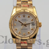 DATEJUST 31MM YELLOW GOLD OYSTER  DIAMONDS MARKERS