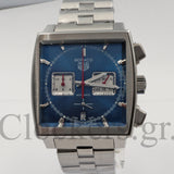TAG Heuer Monaco Automatic Chronograph Caliber 02 Blue Dial Steel  CBL2111