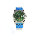 DATEJUST 36MM SS WHITE GOLD JUBILEE GREEN DIAL STICKS MARKERS 2022 CLONE